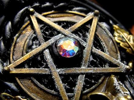 剣 アセイミー 五芒星 イエロータイガーアイ 彫り 置物