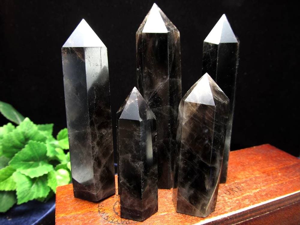 モリオン 黒水晶 六角柱 ポイント 原石