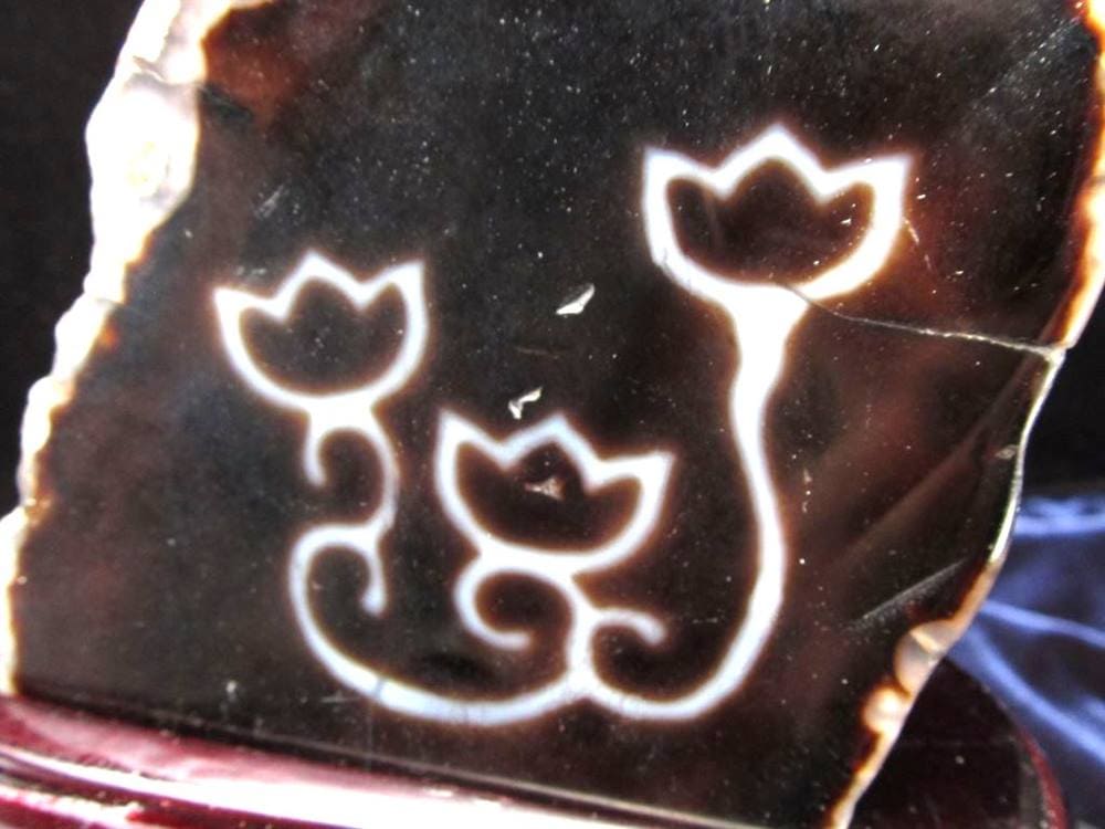 天珠 水蓮花天珠 水蓮花 瑪瑙 置物