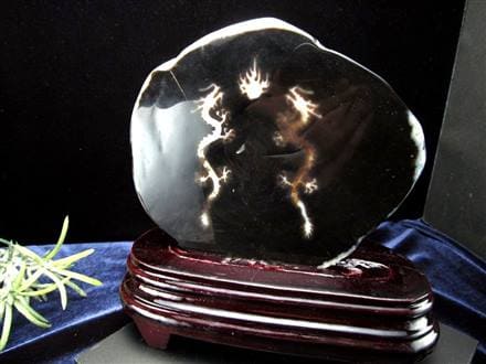 天珠 龍神天珠 双龍神 瑪瑙 置物