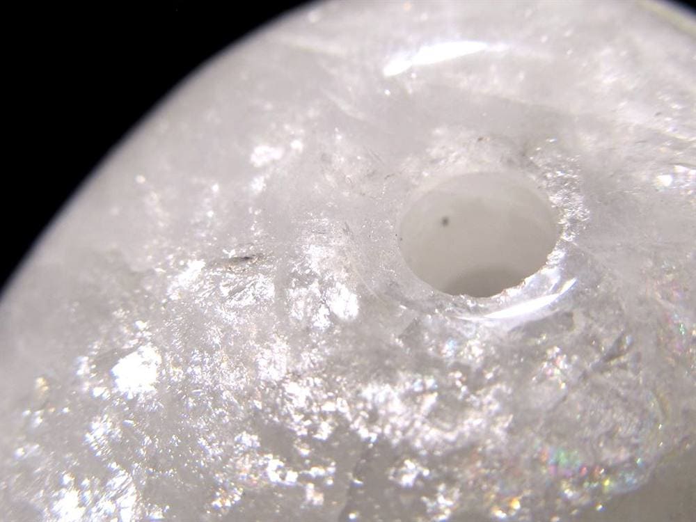 甲州白雲石 水晶 勾玉 4月誕生石 天然石