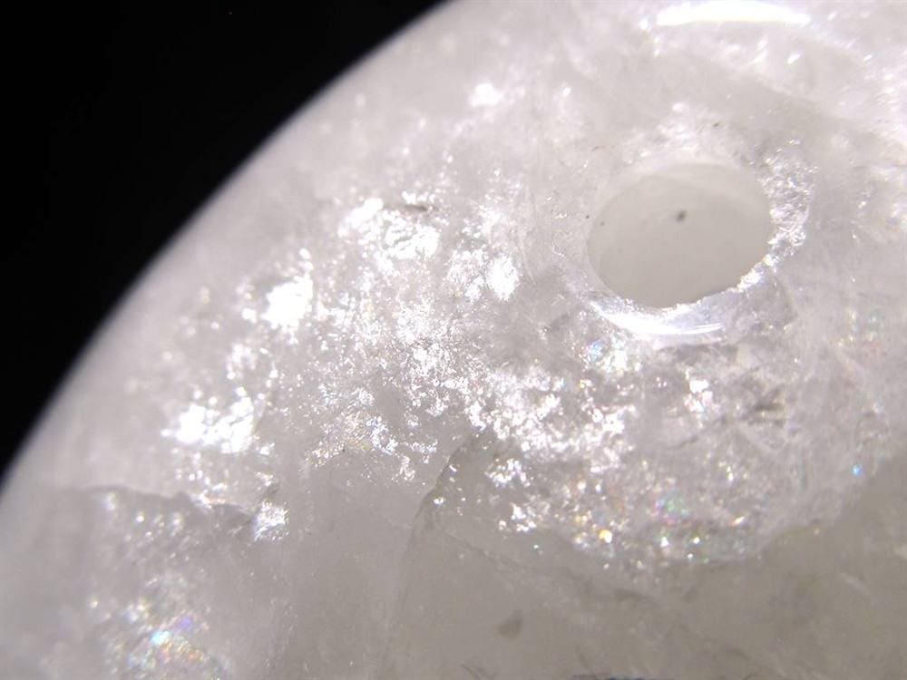 甲州白雲石 水晶 勾玉 4月誕生石 天然石