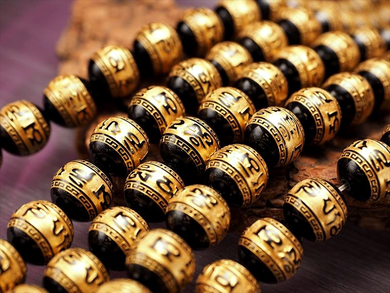 ブラックオニキス梵字彫り