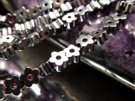 ヘマタイト 赤鉄鉱 歯車 ビーズ連 連材