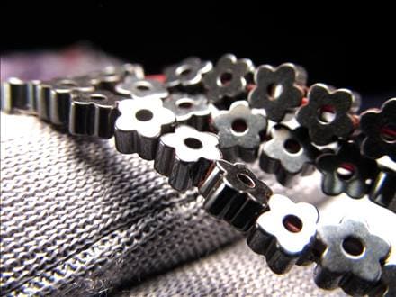 ヘマタイト 赤鉄鉱 歯車 ビーズ連 連材