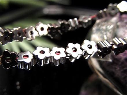 ヘマタイト 赤鉄鉱 歯車 ビーズ連 連材