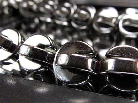 ヘマタイト 赤鉄鉱U字型 ビーズ連 連材