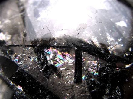 ブラックトルマリン入り水晶 ブラックトルマリン ブラックルチル 丸玉 スフィア 置物