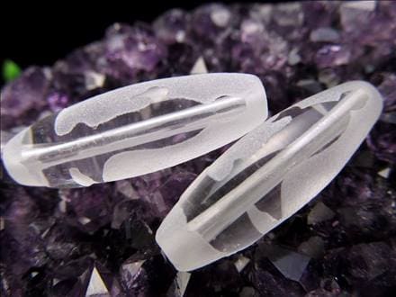 双観音天珠 水晶 クリスタル 天珠