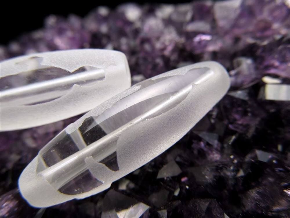 双観音天珠 水晶 クリスタル 天珠