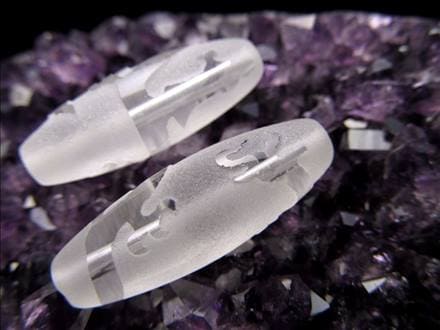 騎龍観音天珠 三本爪 水晶 クリスタル 天珠