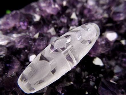 蓮師法帽天珠 水晶 クリスタル 天珠