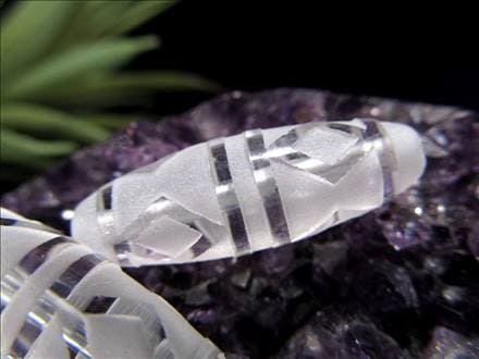 金剛杵天珠 水晶 クリスタル天珠 水晶天珠