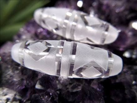 金剛杵天珠 水晶 クリスタル天珠 水晶天珠