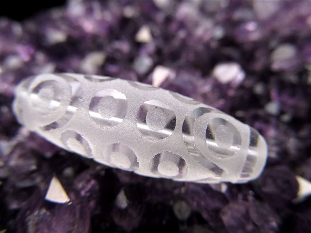 二十一眼天珠 水晶 クリスタル 天珠