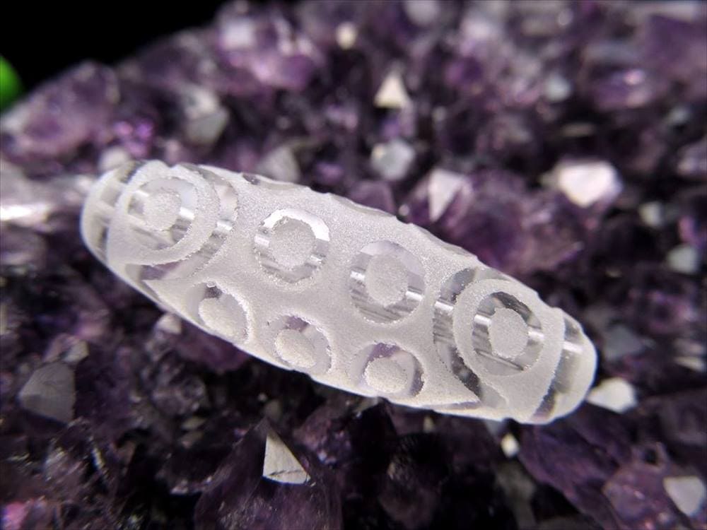 二十一眼天珠 水晶 クリスタル 天珠