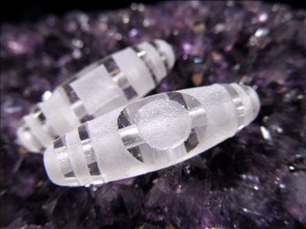 女性 護符 クリスタル天珠 水晶天珠