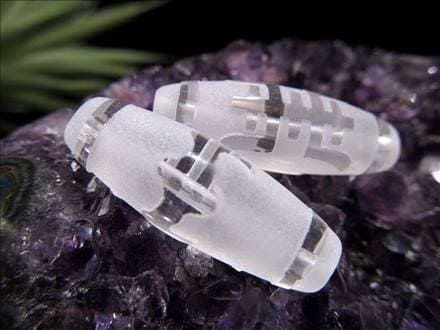 女性 護符 クリスタル天珠 水晶天珠