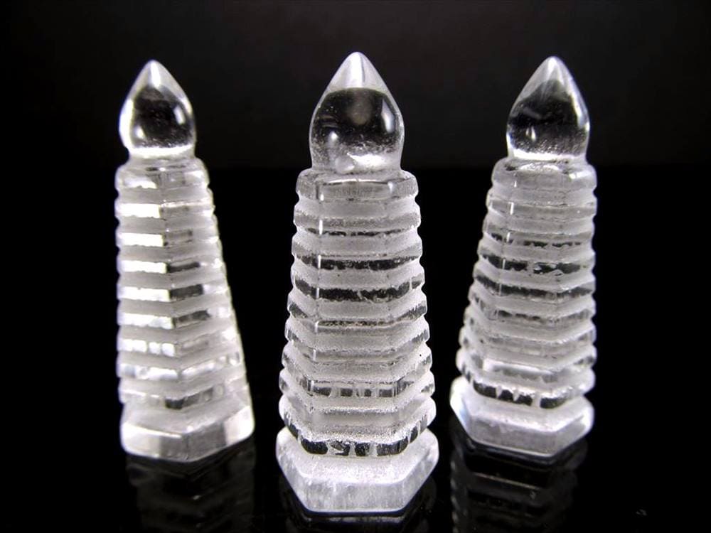 クリスタル 法具 ペンダントトップ 文昌塔 水晶