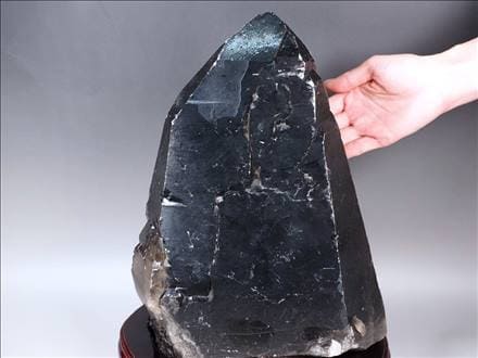 黒水晶 モリオン 原石 ポイント 置物