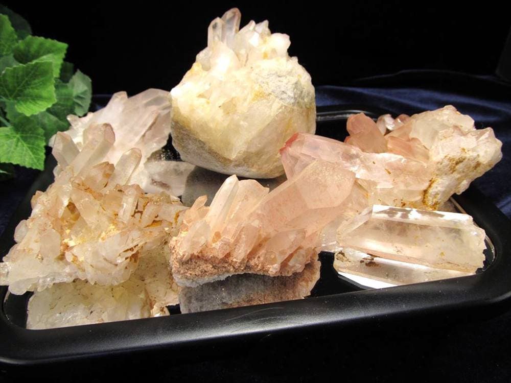 ピンク クォーツ クラスタ マダガスカル産 インテリア 浄化