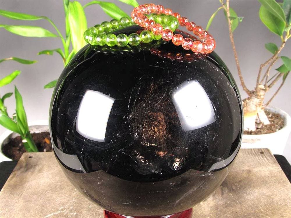 黒水晶 モリオン 丸玉 スフィア チベット産