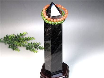 モリオン 黒水晶 黒水晶ブレス モリオンブレス 黒水晶クラスター
