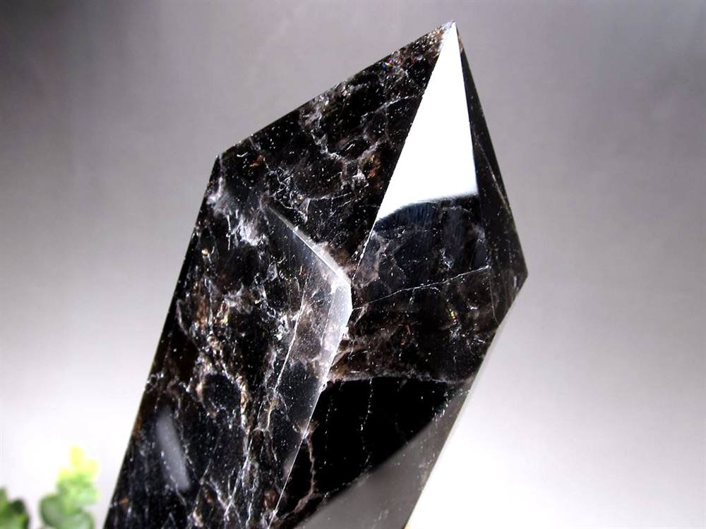 モリオン 黒水晶 ポイント インテリア 置物