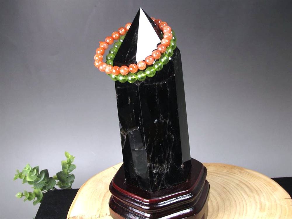 モリオン 黒水晶 ポイント インテリア 置物