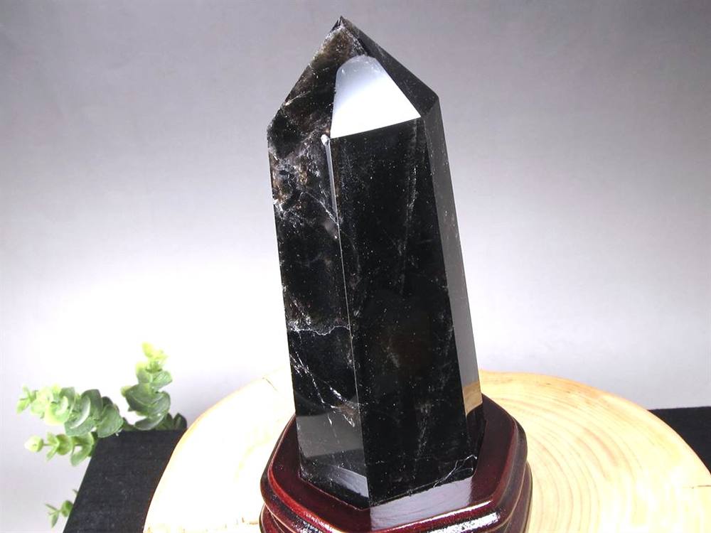 モリオン 黒水晶 ポイント インテリア 置物