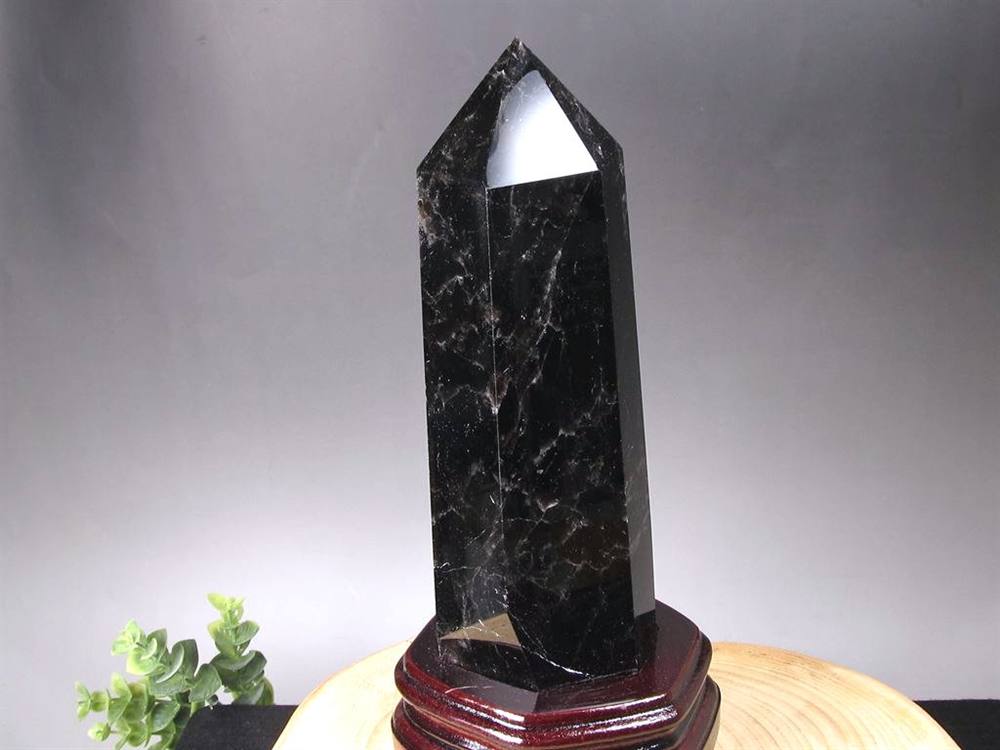 モリオン 黒水晶 ポイント インテリア 置物