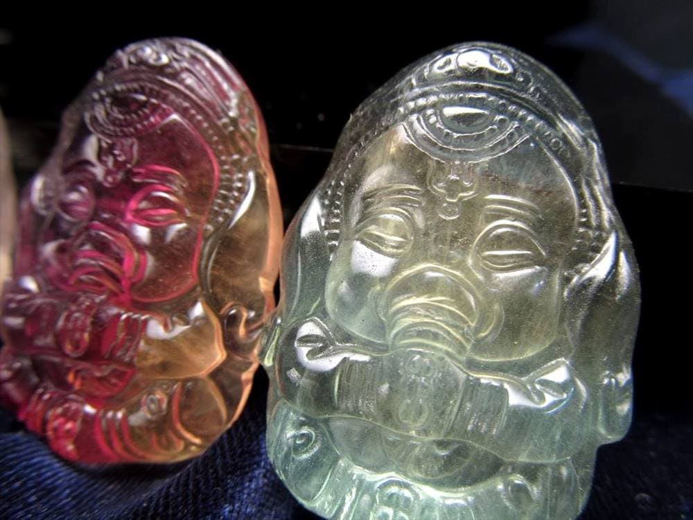 フローライト 蛍石 縁起物 置物