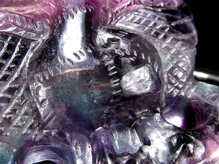 フローライト 蛍石 縁起物 置物 孔雀