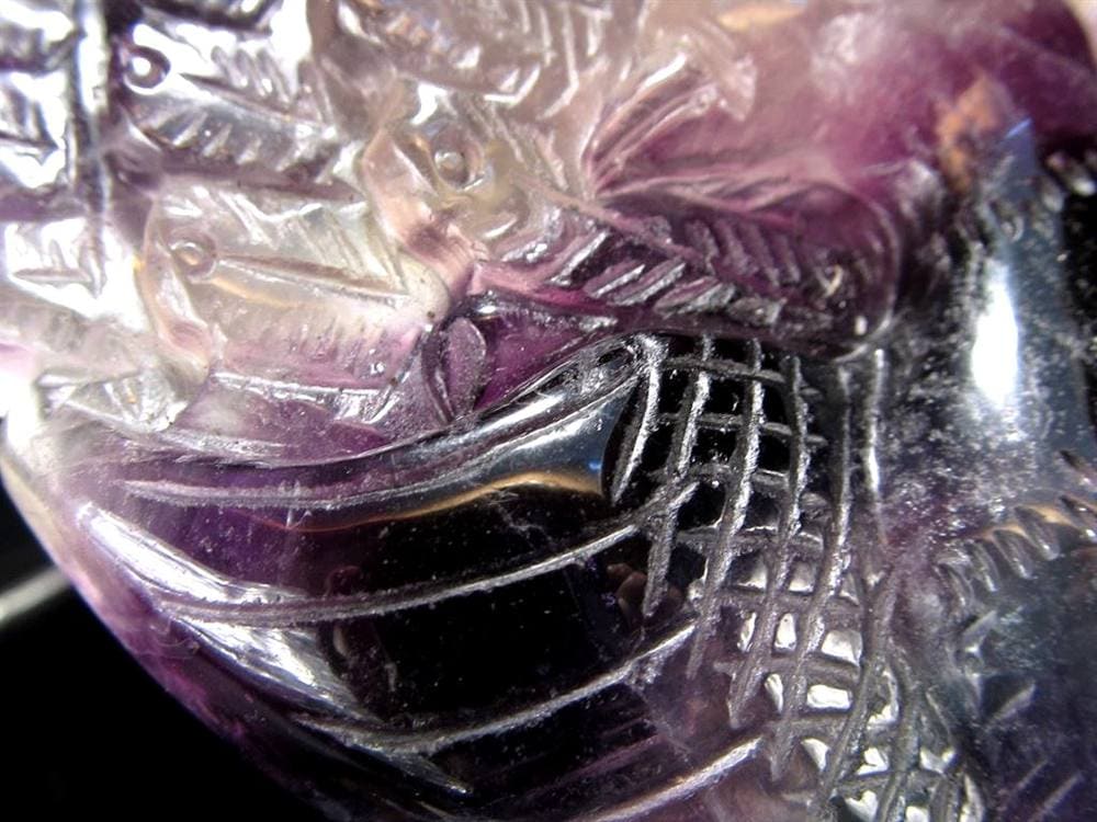 フローライト 蛍石 縁起物 置物 孔雀