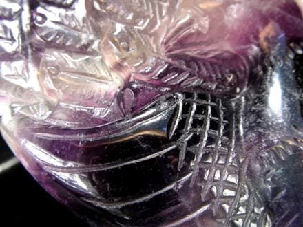 フローライト 蛍石 縁起物 置物 孔雀