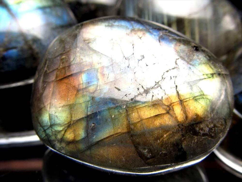 ラブラドライト タンブル 握り石 詰め合わせ 磨き石