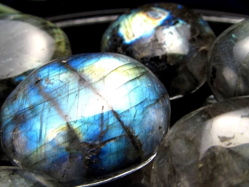 ラブラドライト タンブル 握り石 詰め合わせ 磨き石