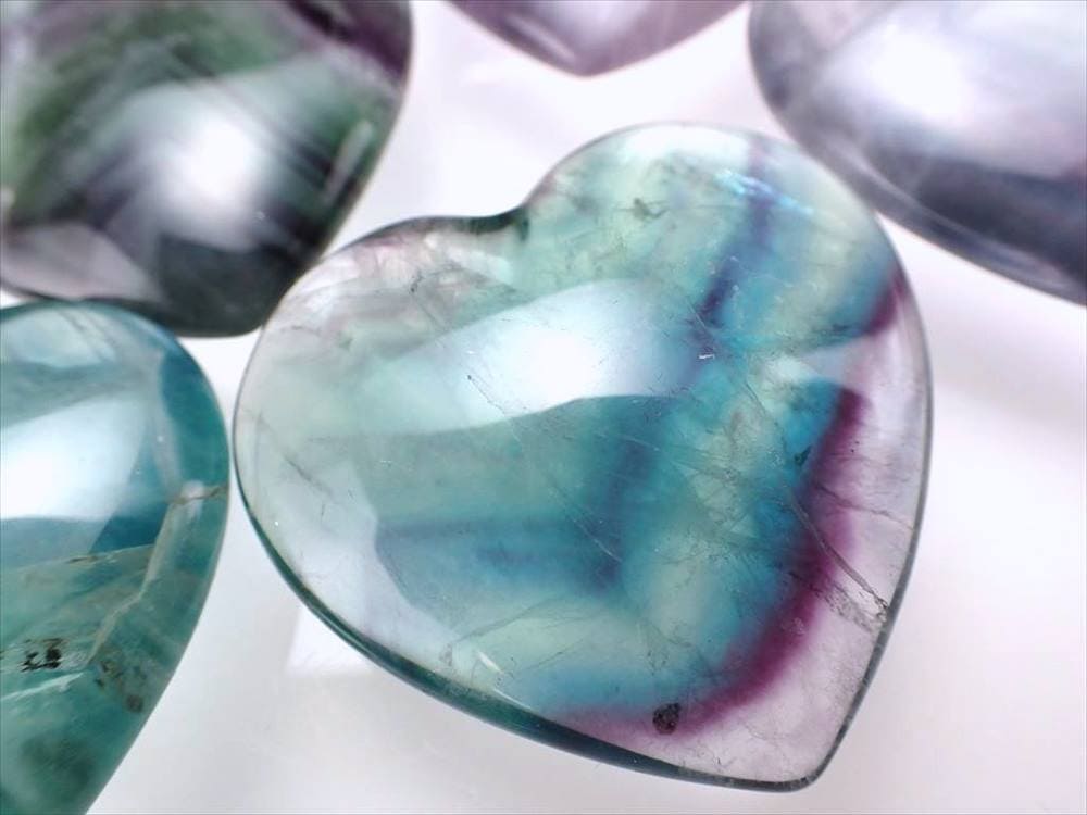 マルチカラー フローライト 蛍石 握り石 置物