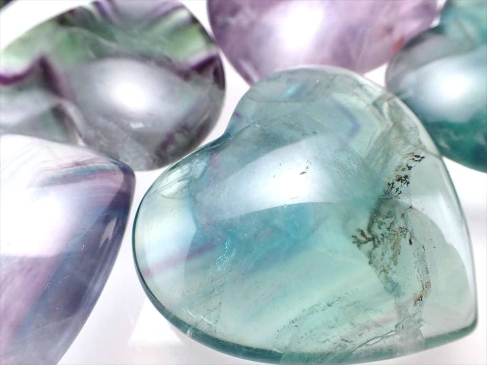 マルチカラー フローライト 蛍石 握り石 置物