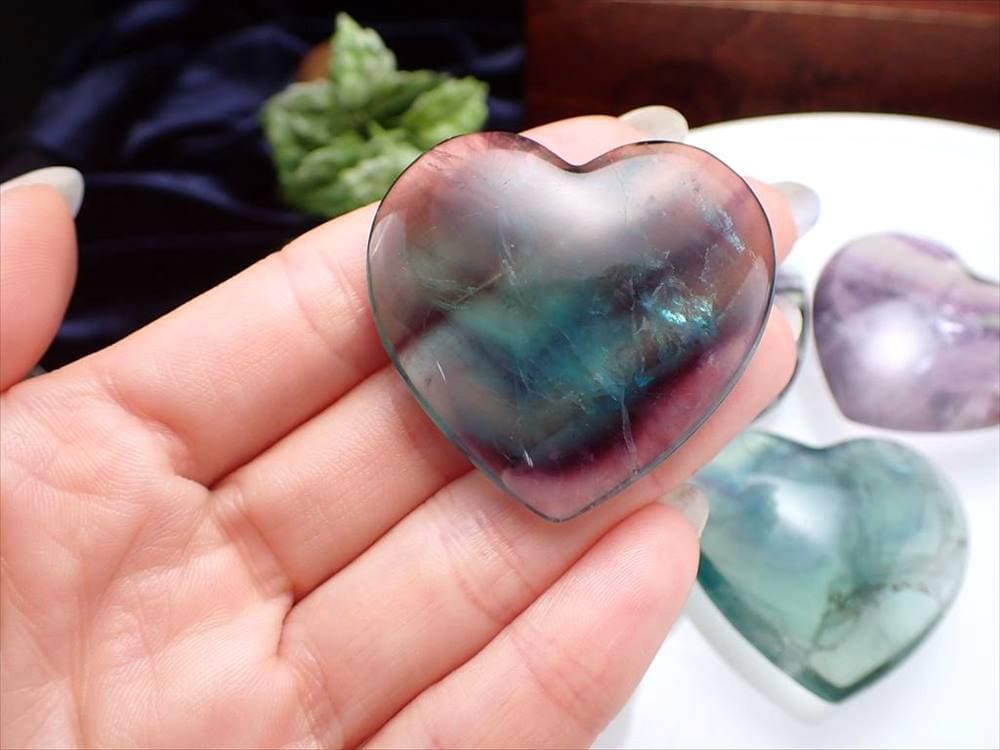 マルチカラー フローライト 蛍石 握り石 置物