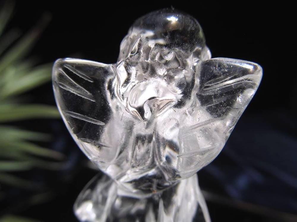 天然水晶 エンジェル 天使 彫刻 置物