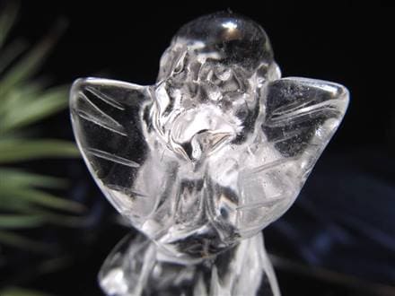 天然水晶 エンジェル 天使 彫刻 置物
