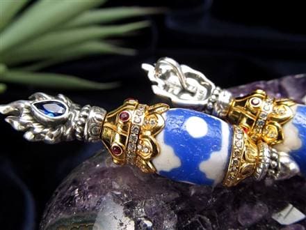 天珠 プルパ 金剛杭 密教法具 青瑪瑙