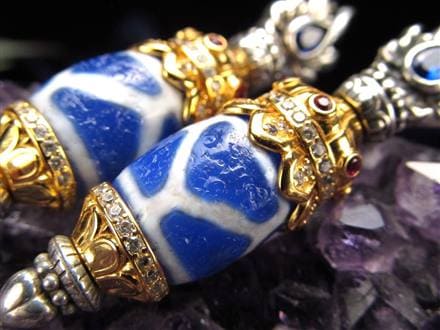 天珠 プルパ 金剛杭 密教法具 青瑪瑙