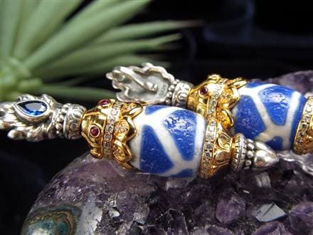 天珠 プルパ 金剛杭 密教法具 青瑪瑙