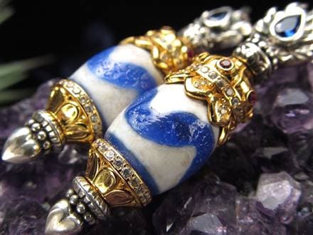 天珠 プルパ 金剛杭 密教法具 青瑪瑙