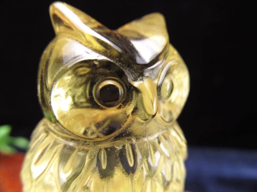 縁起物 ふくろう シトリン フクロウ 置物