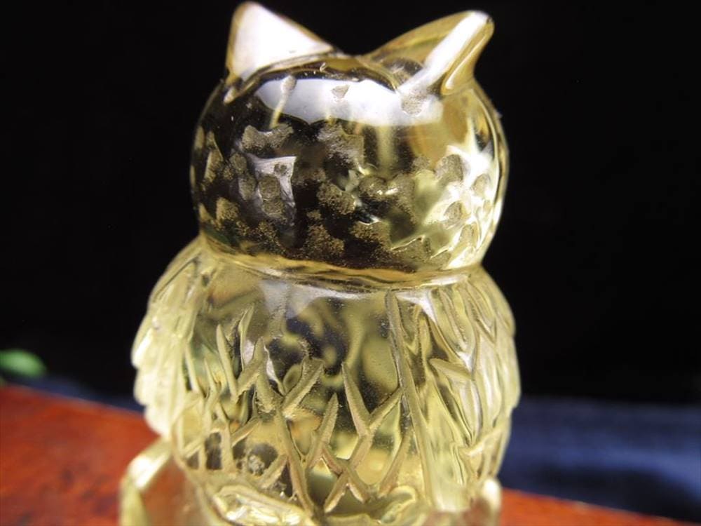 縁起物 ふくろう シトリン フクロウ 置物