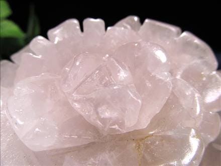 ローズクォーツ 薔薇 彫刻置物 クォーツ 天然石