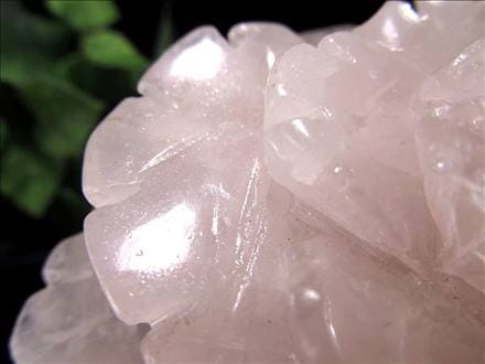 ローズクォーツ 薔薇 彫刻置物 クォーツ 天然石